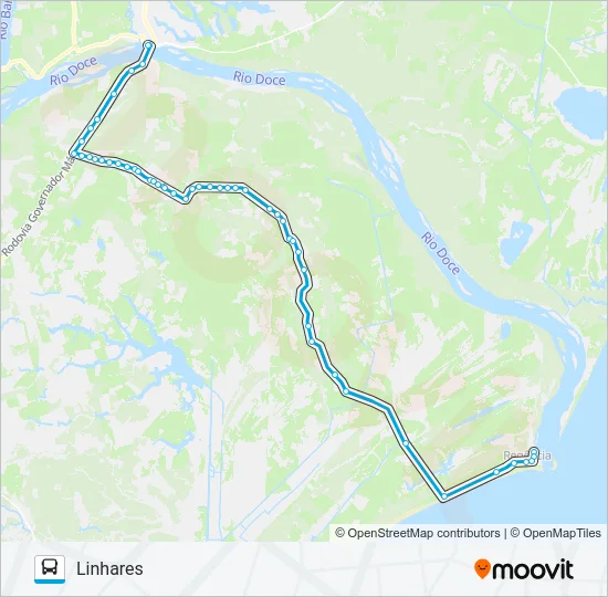 LINHARES - REGÊNCIA Bus Line Map