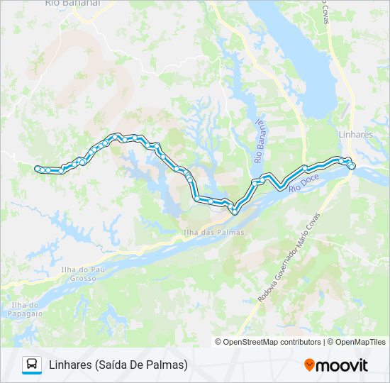 Mapa da linha RES - SÃO RAFAEL de ônibus