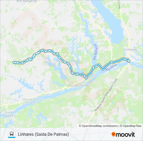 LINHARES - SÃO RAFAEL Bus Line Map