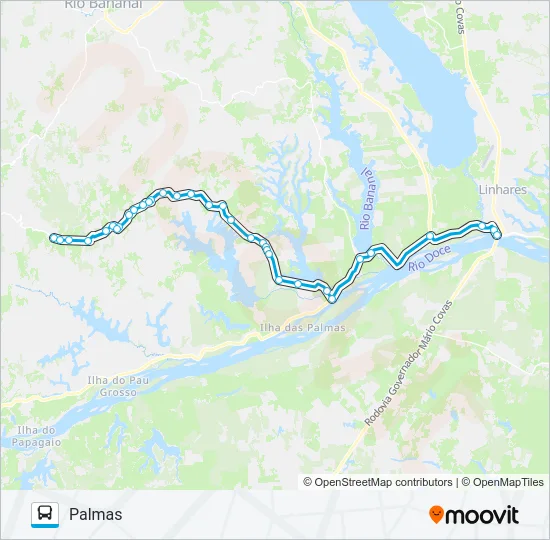 LINHARES - SÃO RAFAEL Bus Line Map