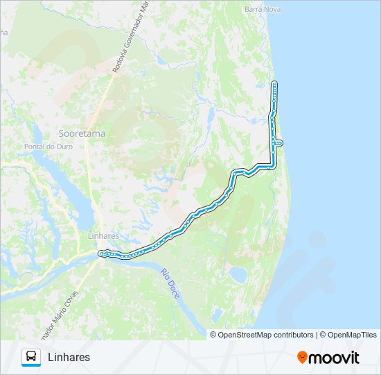 Mapa da linha RES - URUSSUQUARA de ônibus