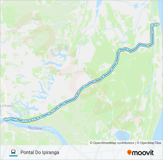 LINHARES - PONTAL DO IPIRANGA Bus Line Map
