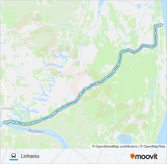 Mapa da linha RES - PONTAL DO IPIRANGA de ônibus