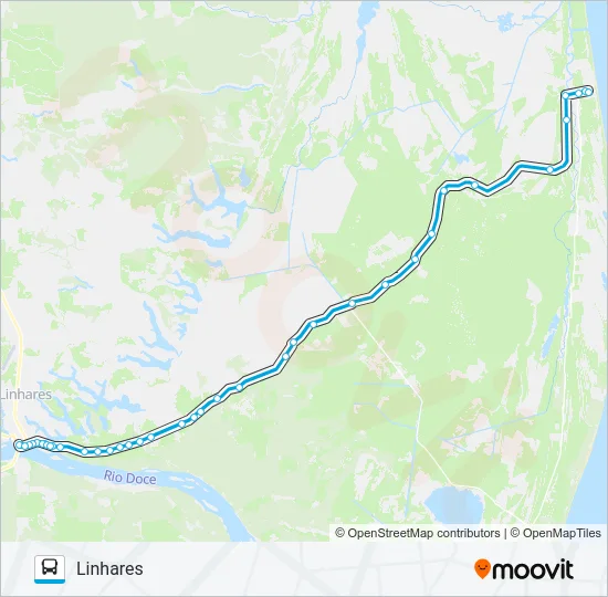 LINHARES - PONTAL DO IPIRANGA Bus Line Map