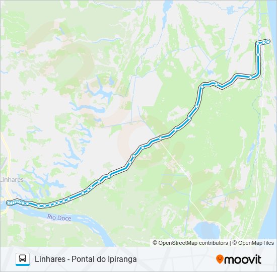 Mapa da linha RES - PONTAL DO IPIRANGA de ônibus