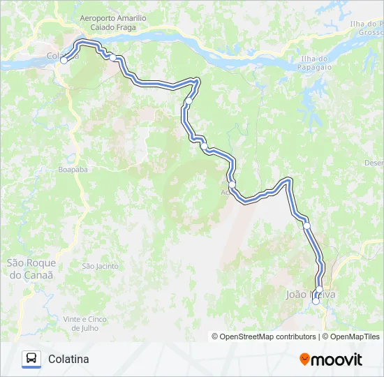 COLATINA - JOÃO NEIVA Bus Line Map