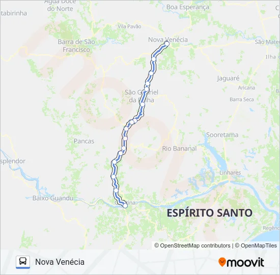 COLATINA - NOVA VENÉCIA Bus Line Map