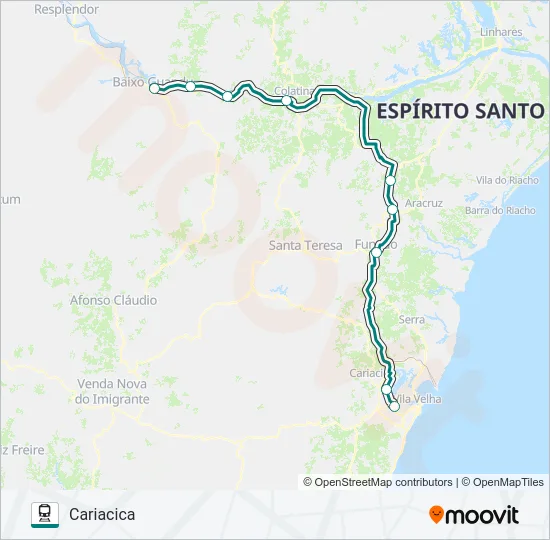 EFVM Train Line Map