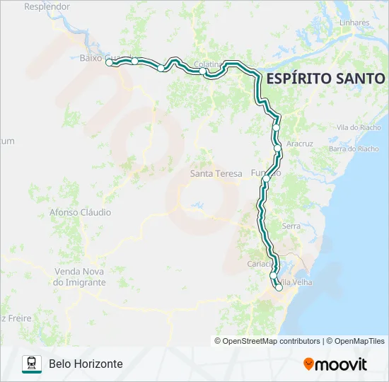 EFVM Train Line Map