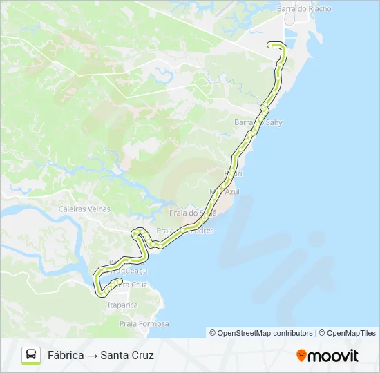 VILA DO RIACHO - SANTA CRUZ Bus Line Map