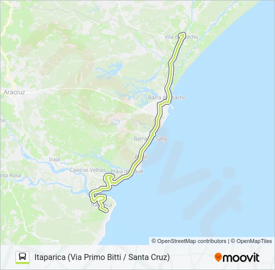 VILA DO RIACHO - SANTA CRUZ Bus Line Map