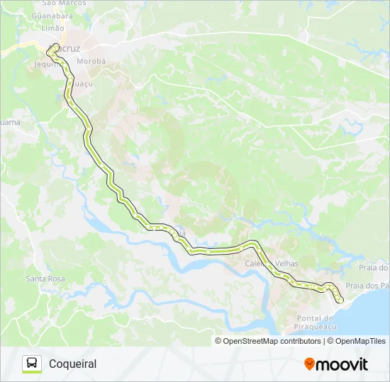 ARACRUZ - SANTA CRUZ (VIA IRAJÁ) Bus Line Map