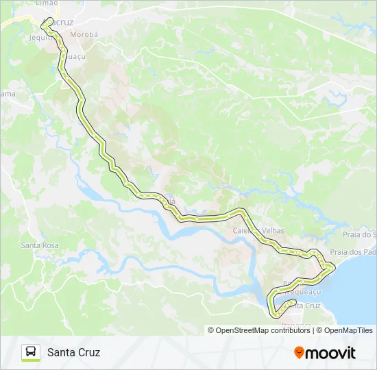ARACRUZ - SANTA CRUZ (VIA IRAJÁ) Bus Line Map