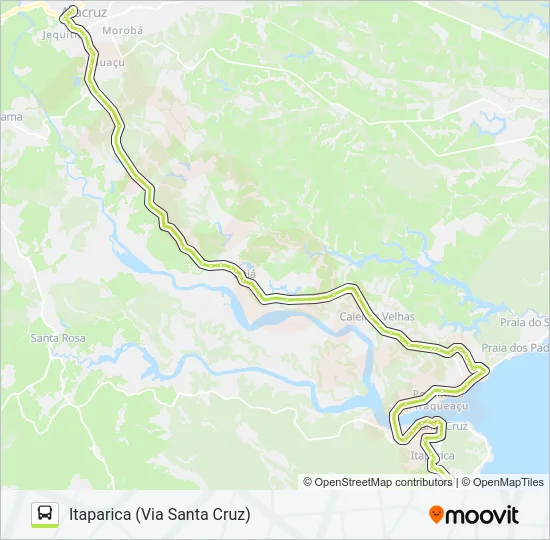 ARACRUZ - SANTA CRUZ (VIA IRAJÁ) Bus Line Map
