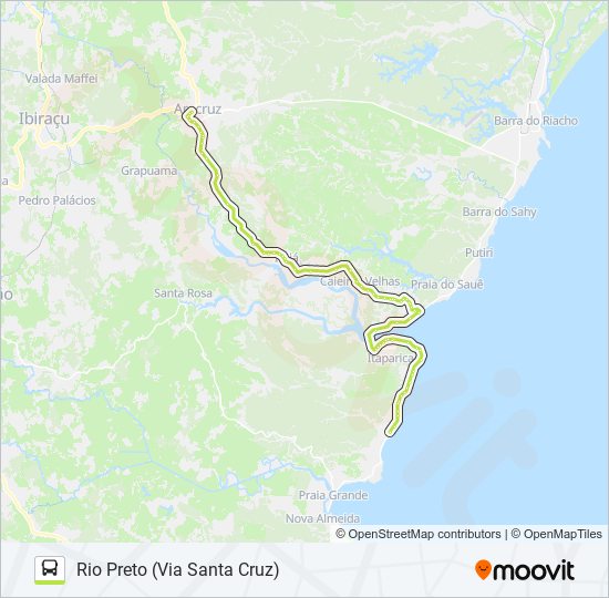 aracruz santa cruz via iraj Route Schedules Stops Maps Rio