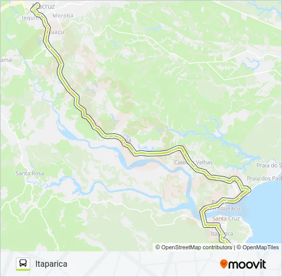 ARACRUZ - SANTA CRUZ (VIA IRAJÁ) Bus Line Map