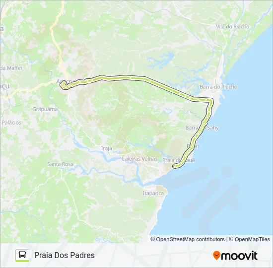 ARACRUZ - BARRA DO SAHY (VIA FÁBRICA) Bus Line Map