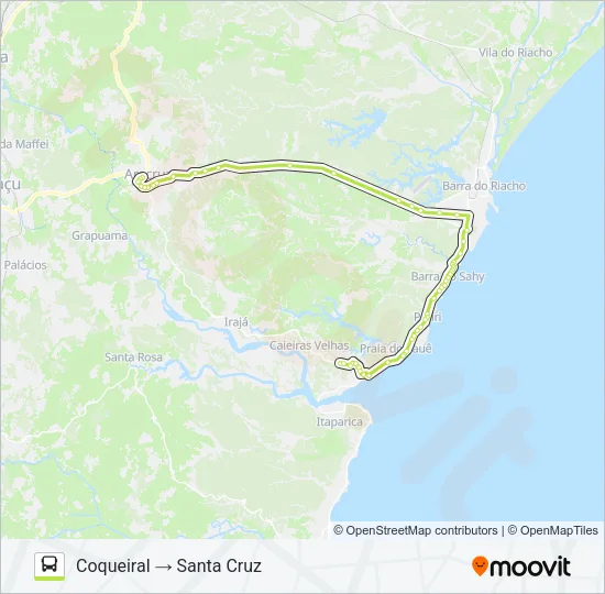 ARACRUZ - BARRA DO SAHY (VIA FÁBRICA) Bus Line Map