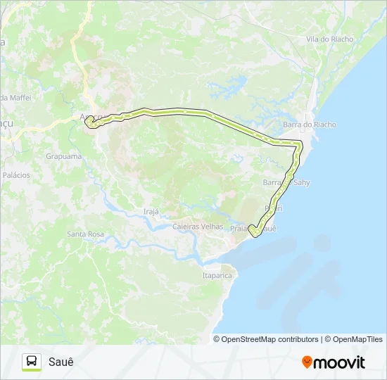 ARACRUZ - BARRA DO SAHY (VIA FÁBRICA) Bus Line Map