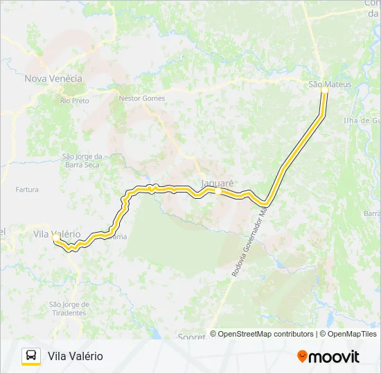 SÃO MATEUS - VILA VALÉRIO Bus Line Map
