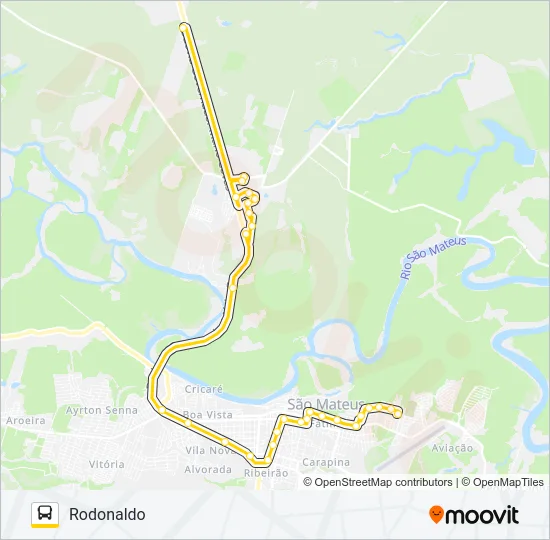 60 LITORÂNEO - AVIAÇÃO Bus Line Map