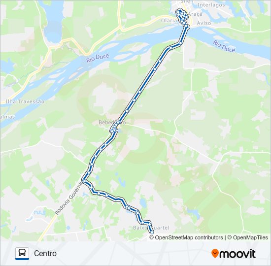 140 BAIXO QUARTEL bus Line Map