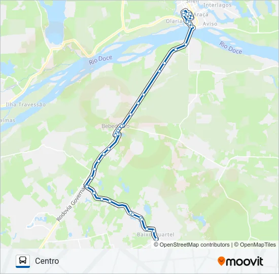 140 BAIXO QUARTEL Bus Line Map