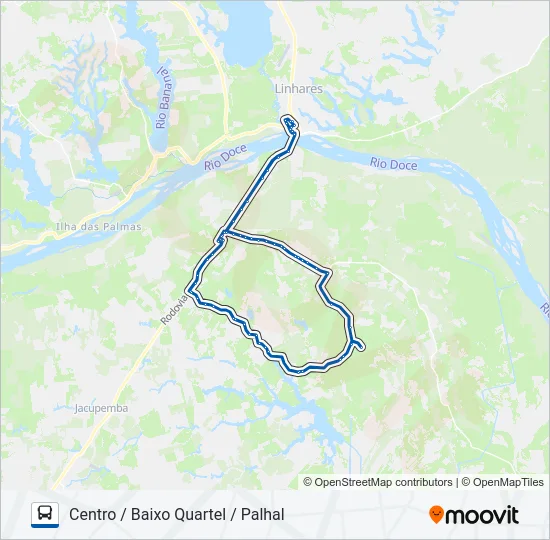 140 BAIXO QUARTEL Bus Line Map