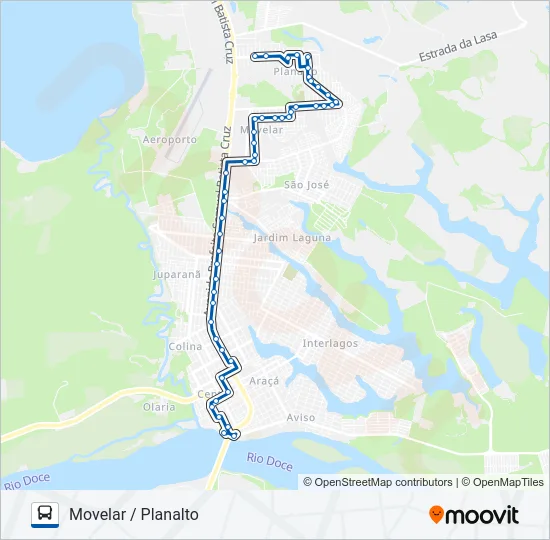 041 MOVELAR / PLANALTO Bus Line Map