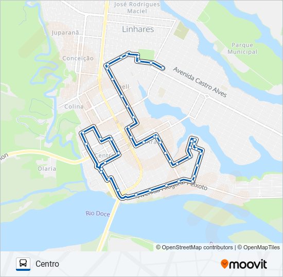 Mapa de 100 SHELL / ARAÇÁ de autobús