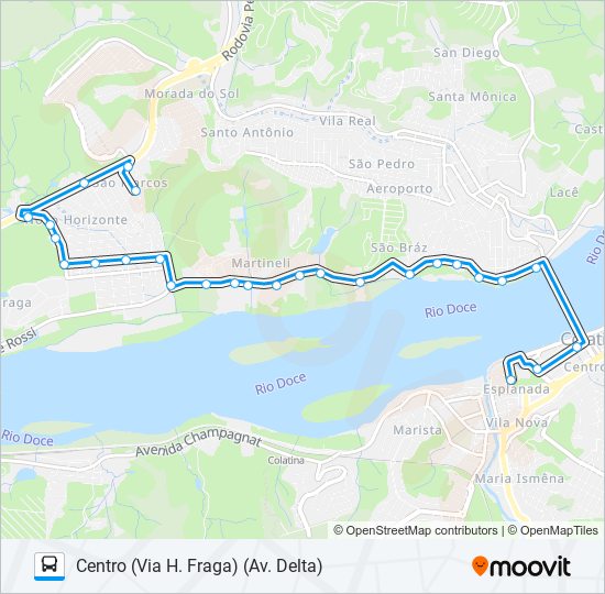 Mapa de 311 SÃO MARCOS / NOVO HORIZONTE de autobús