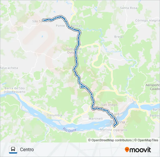 191 GORDIANO GUIMARÃES / SÃO SALVADOR Bus Line Map