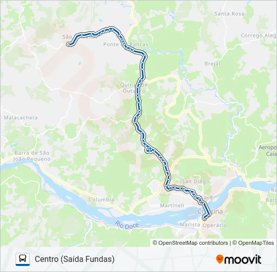 191 GORDIANO GUIMARÃES / SÃO SALVADOR Bus Line Map