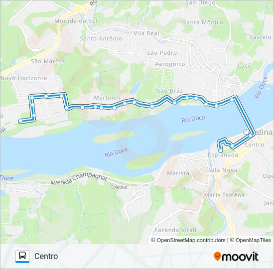 302 HONÓRIO FRAGA / FRISA Bus Line Map