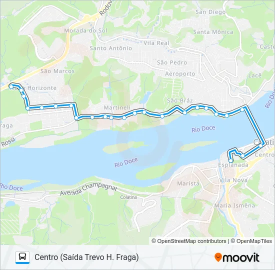 302 HONÓRIO FRAGA / FRISA Bus Line Map