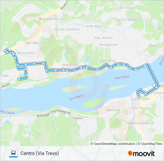 302 HONÓRIO FRAGA / FRISA Bus Line Map