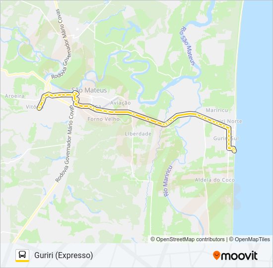 Mapa da linha 23 SANTO ANTÔNIO - GURIRI (EXPRESSO) de ônibus