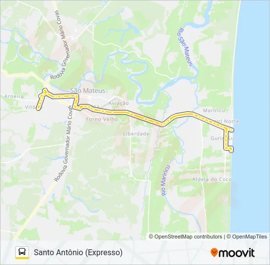 23 SANTO ANTÔNIO - GURIRI (EXPRESSO) Bus Line Map