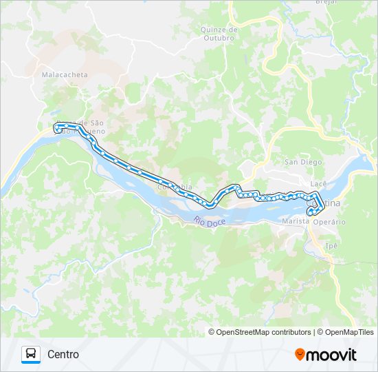 Mapa de 330 IFES (ITAPINA) de autobús