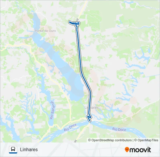 200 LINHARES - SOORETAMA Bus Line Map
