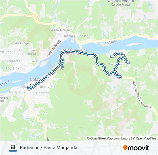 061 BARBADOS / SANTA MARGARIDA Bus Line Map