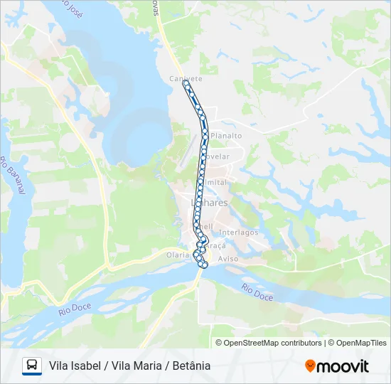017 VILA ISABEL / VILA MARIA / BETÂNIA Bus Line Map