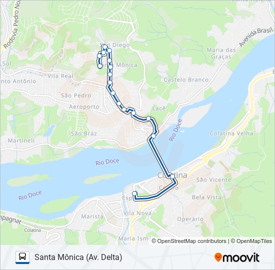 Mapa de 114 SANTA MÔNICA de autobús