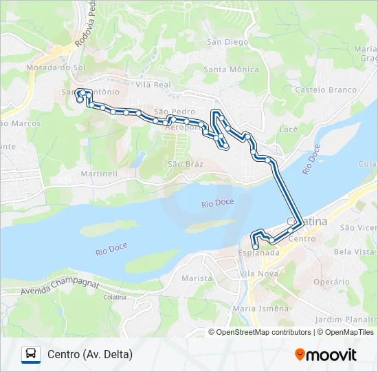 131 SANTO ANTÔNIO / IPIRANGA Bus Line Map