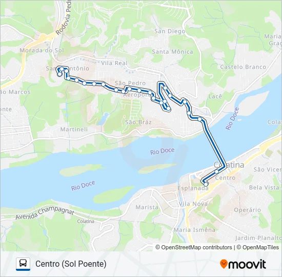131 SANTO ANTÔNIO / IPIRANGA Bus Line Map