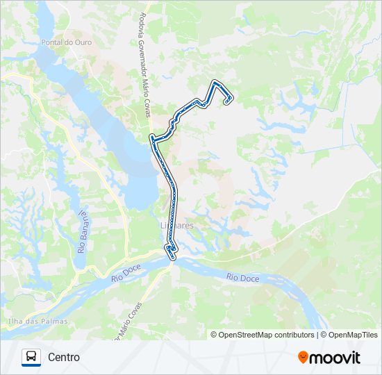 Mapa de 180 LAGOA DURÃO de autobús