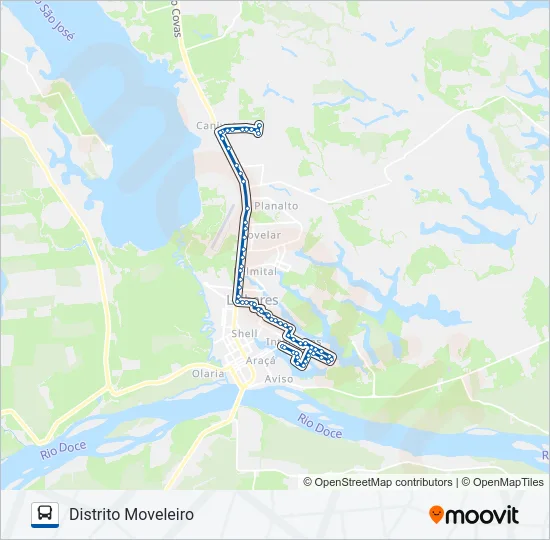 160 DISTRITO MOVELEIRO - INTERLAGOS Bus Line Map