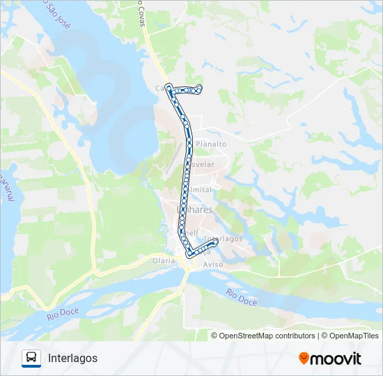 160 DISTRITO MOVELEIRO - INTERLAGOS Bus Line Map