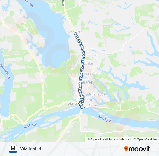 012 VILA ISABEL Bus Line Map