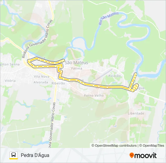 90 PORTO - PEDRA D'ÁGUA Bus Line Map